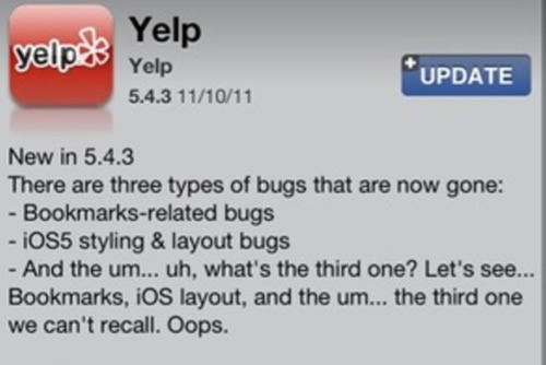 Yelp Update