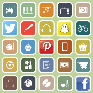 hobbies with social icons a