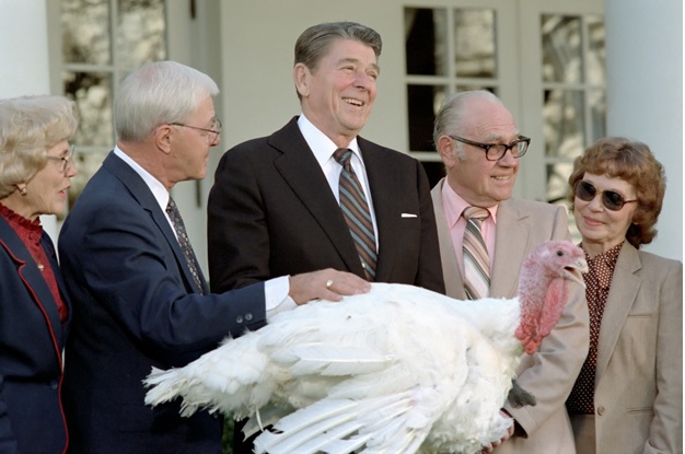 President Reagan Pardoning Turkey