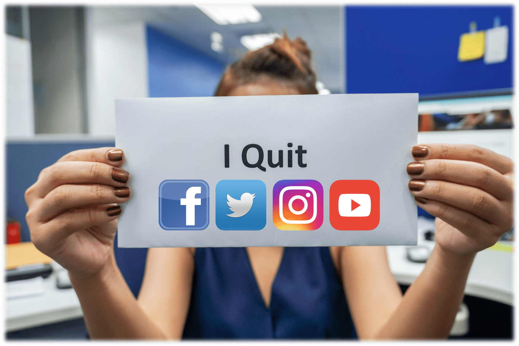 Включи user. Quit social Media. 1 Hour left social Media. I am quitting social Media for my Mental Health for two minutes.