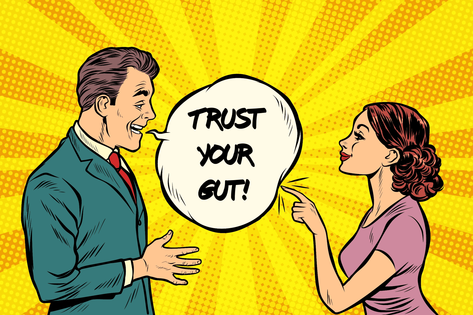 Retro Exec Woman Trust Your Gut