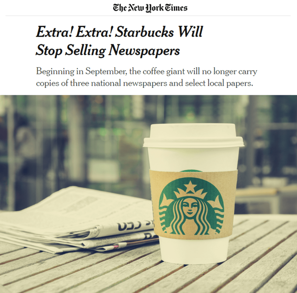 ny times headlines starbucks