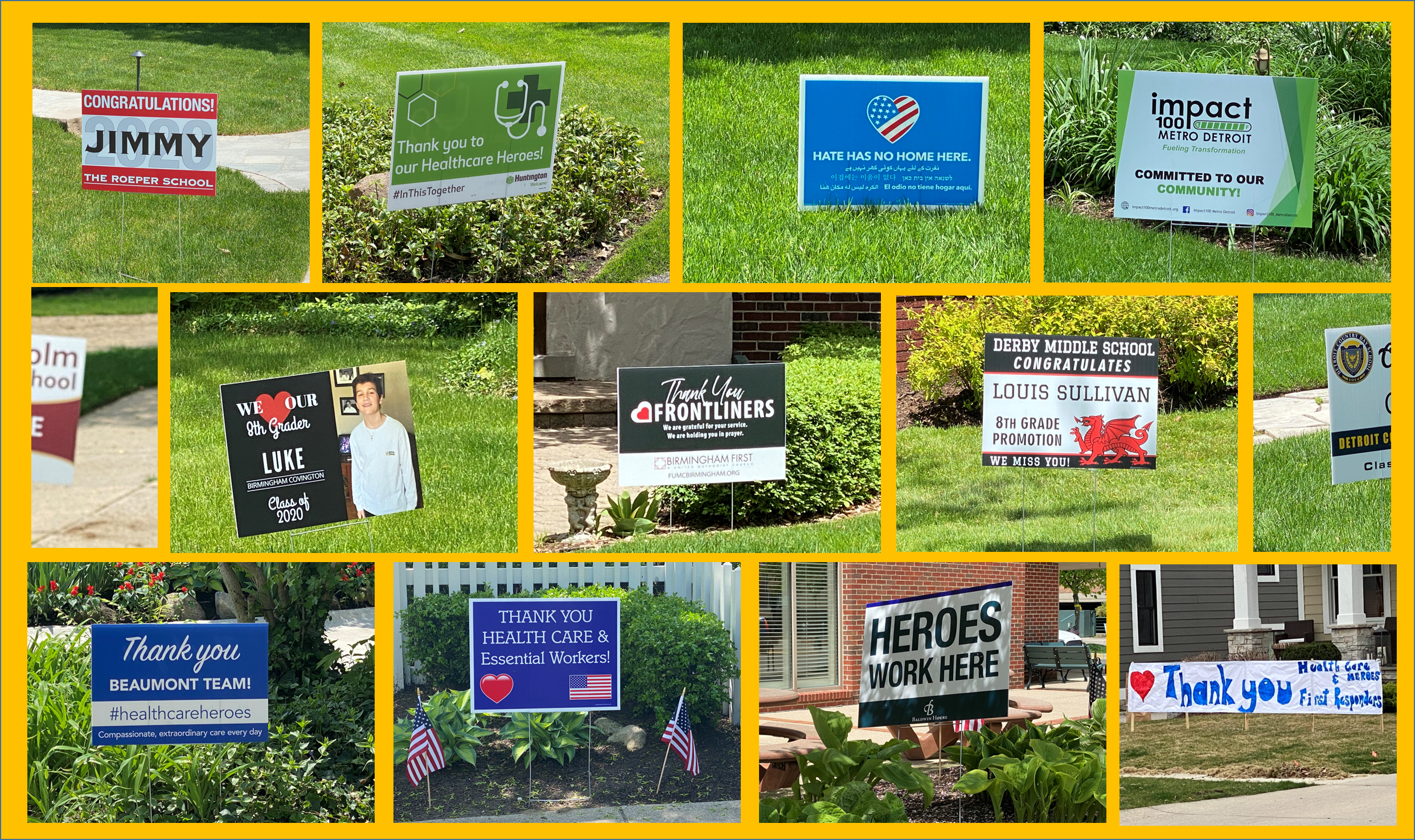 lawn sign montaage