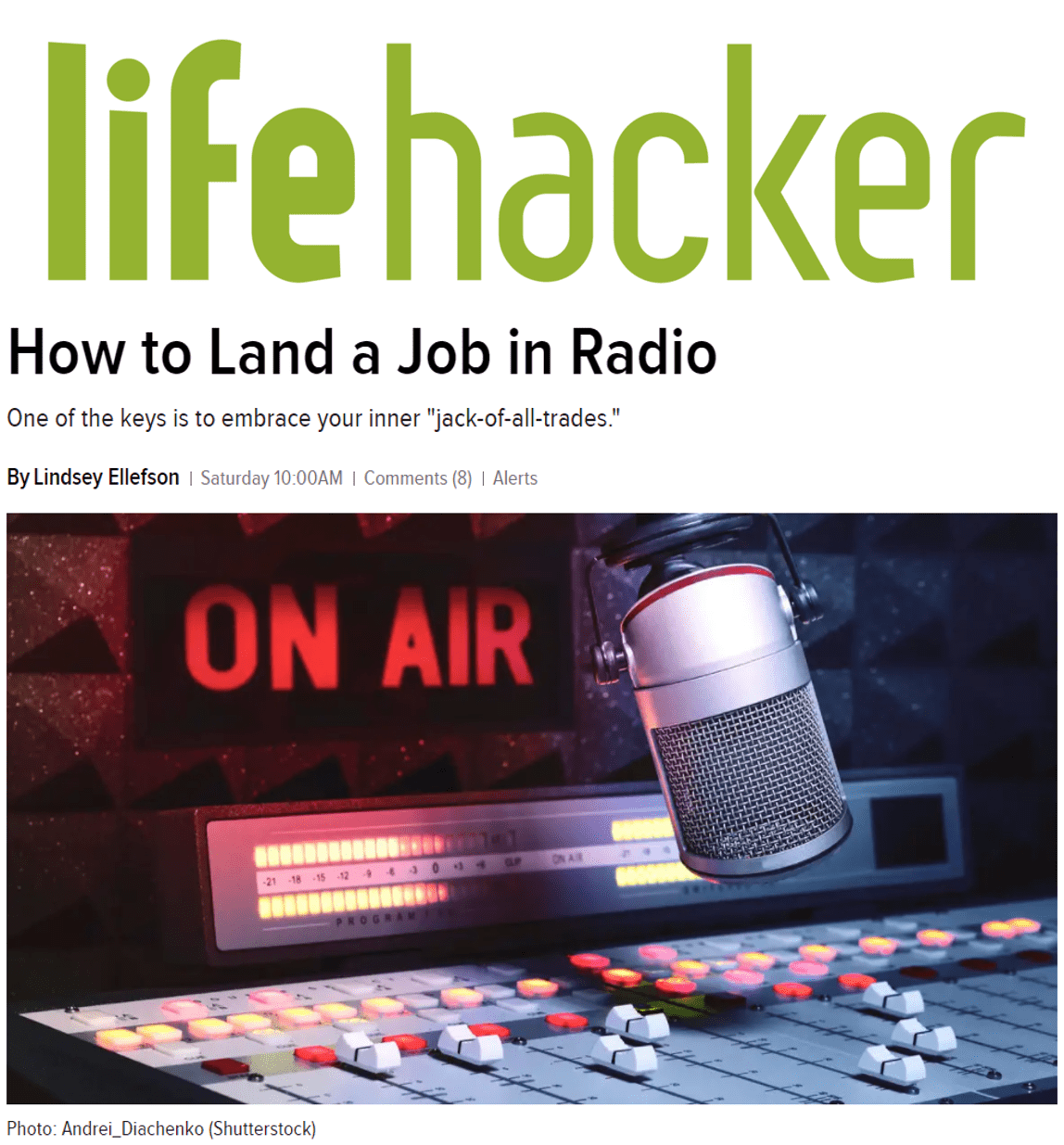 Wonderbaarlijk trimmen Harden lifehacker radio job headline - Jacobs Media Strategies