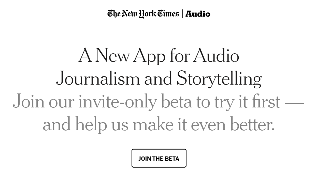 nyt audio app