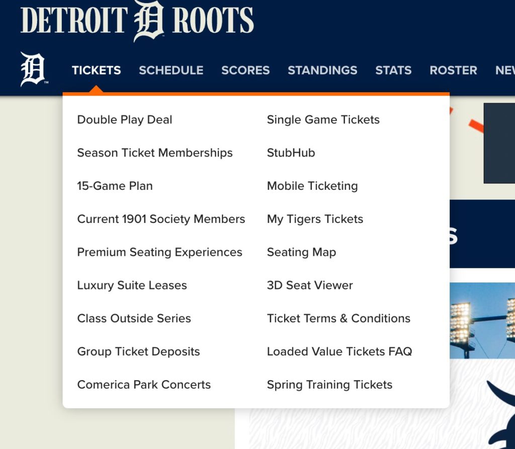Detroit Tigers Ticket Link