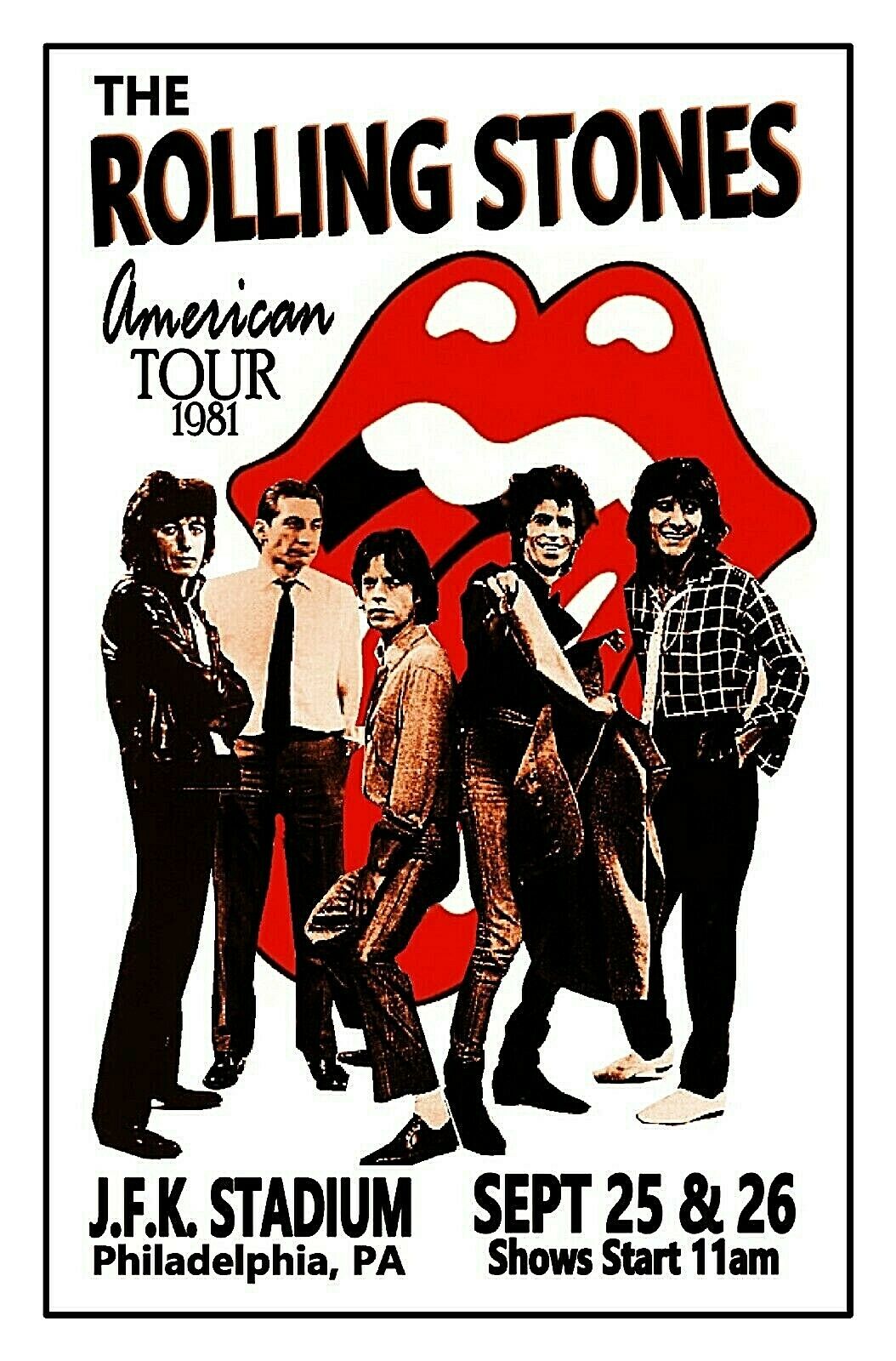Rolling stones 1981 tour philly poster - Jacobs Media