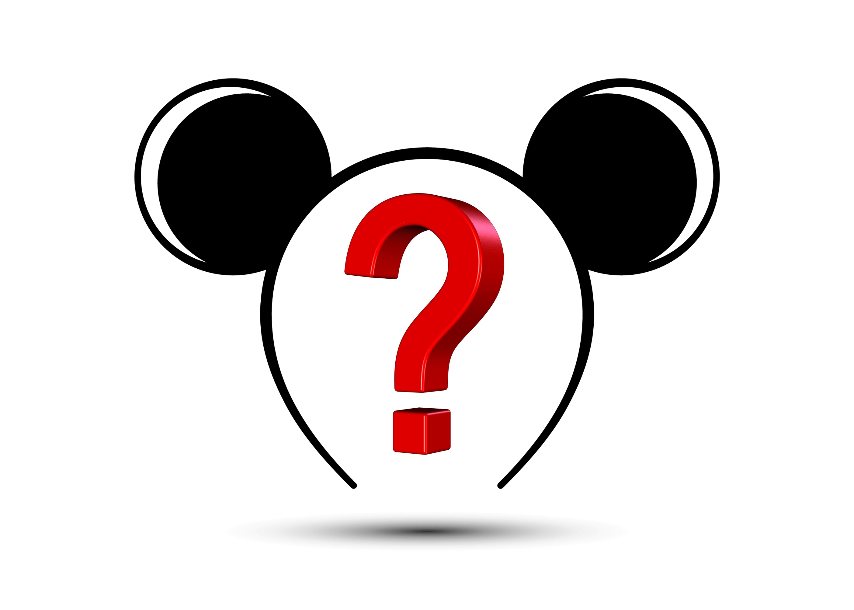 Mickey Mouse Ears Question Mark