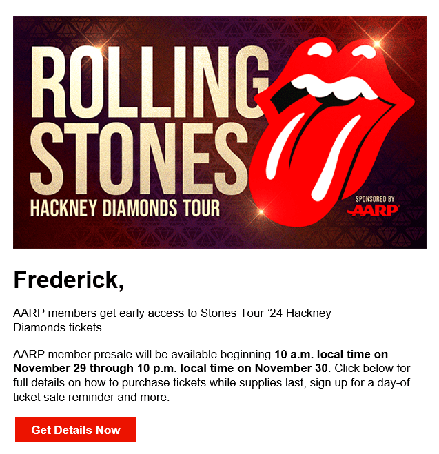 Rolling Stones Aarp Early Access