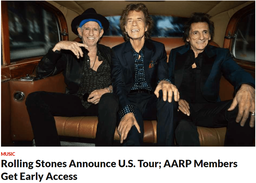 Rolling Stones Aarp Story Photo