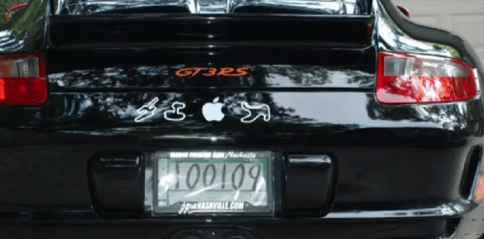 Apple Sticker Car