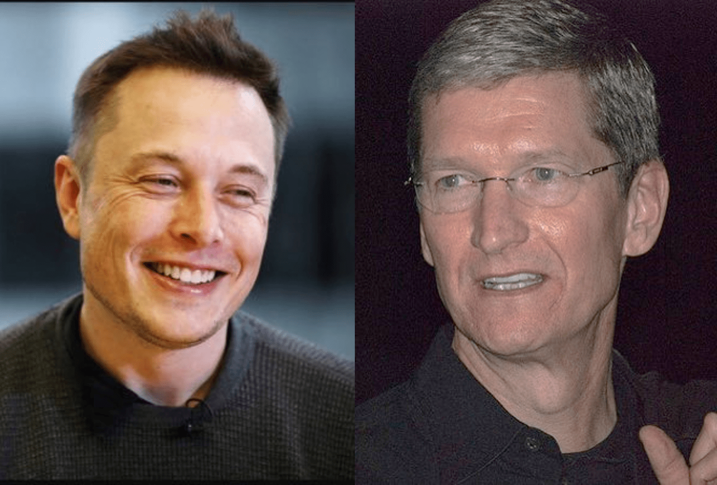 Elon Musk Tim Cook