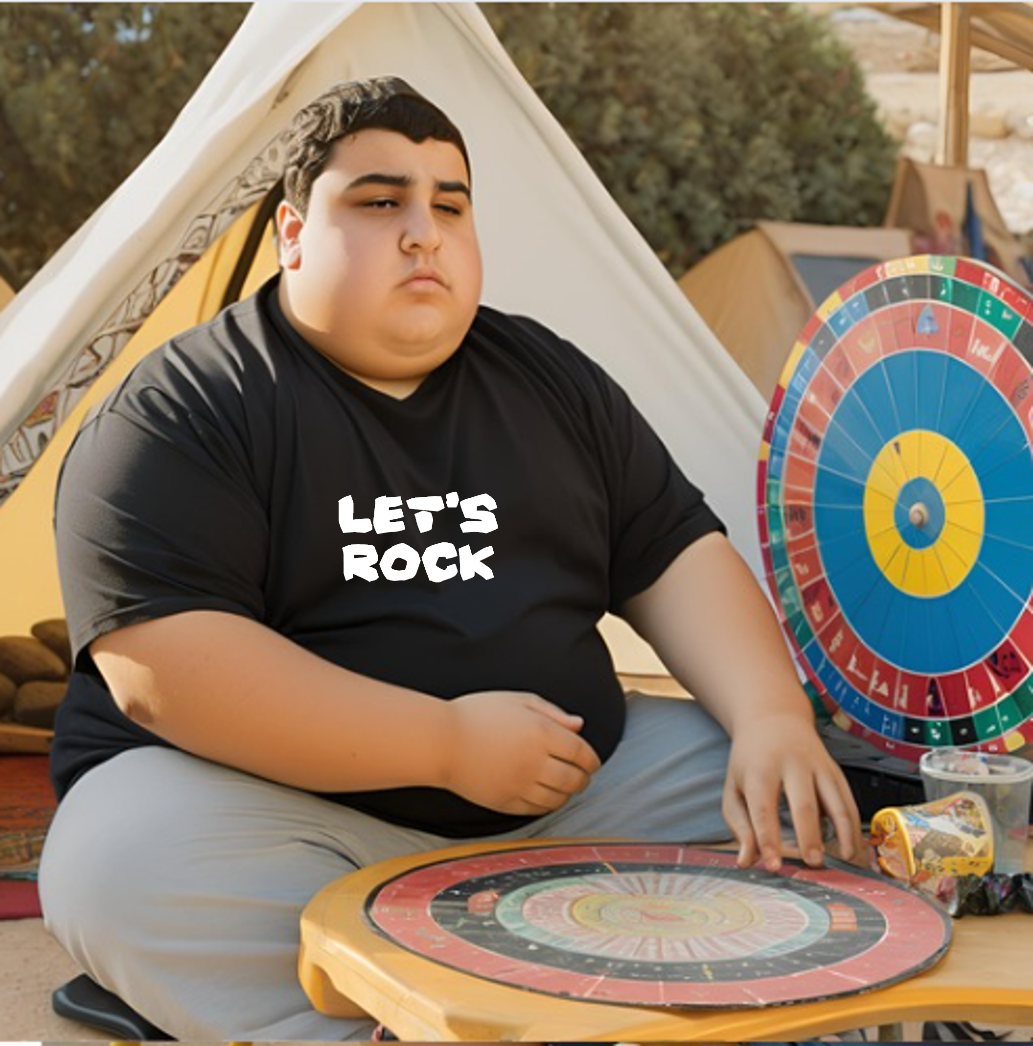 Overweight Teen Remote Prize Wheel Lets Rock T