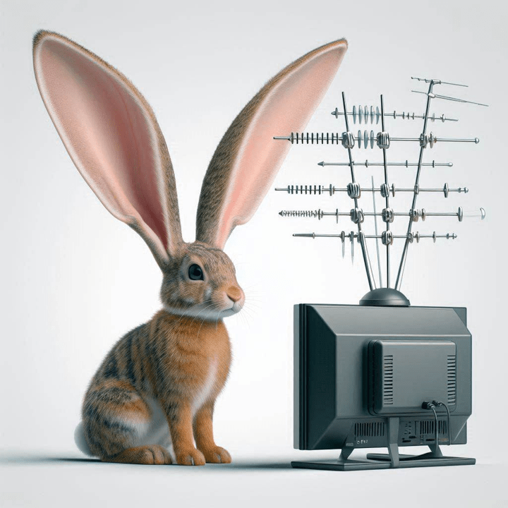 Rabbit With Rabbit Ears Tv