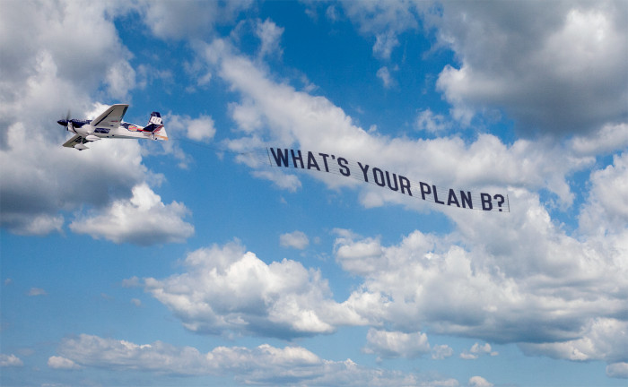 Whats Your Plan B Airplane Banner