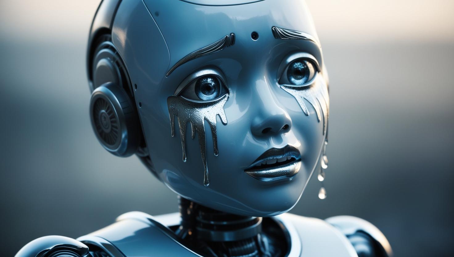 robot cryingg ai